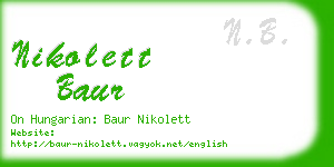 nikolett baur business card